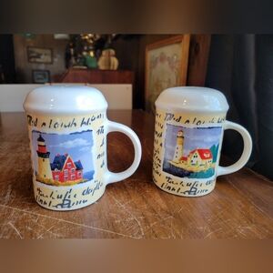 Thomson Pottery nautical "By The Sea" collection Salt & Pepper Shakers